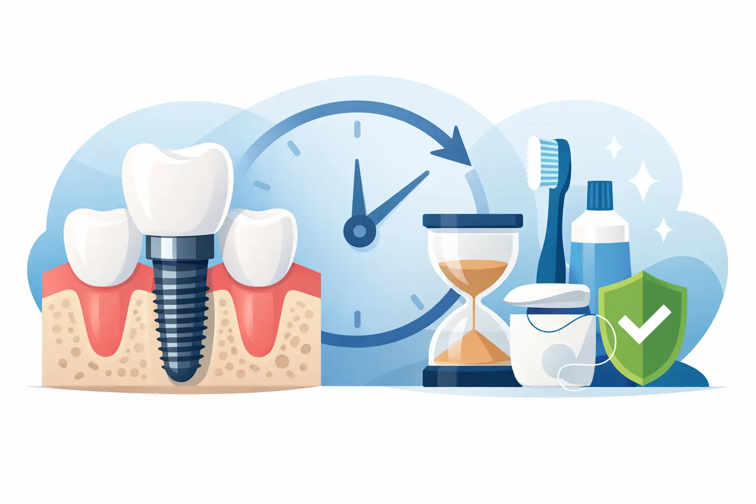 Sa zgjat një implant dentar dhe si ruhet?