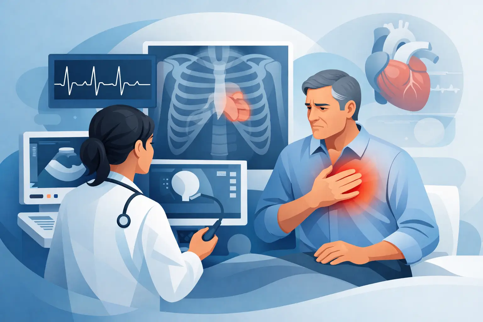 Si bëhet diagnostikimi i dhimbjes së gjoksit
